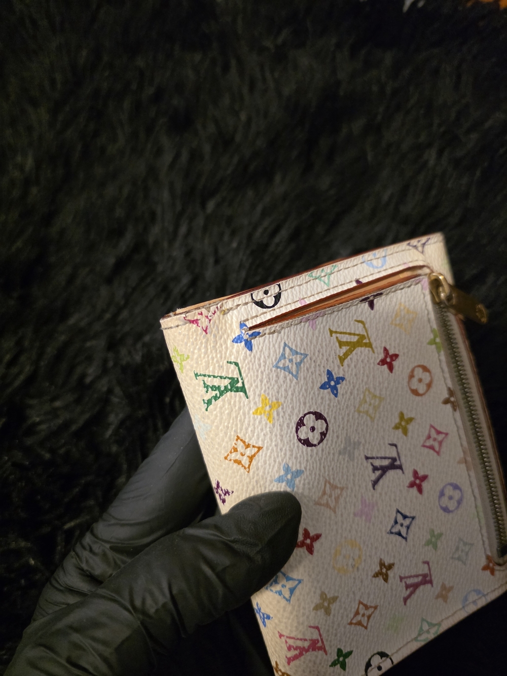 Authentic Louis Vuitton White Multicolor Monogram Wallet - Picture 15 of 16
